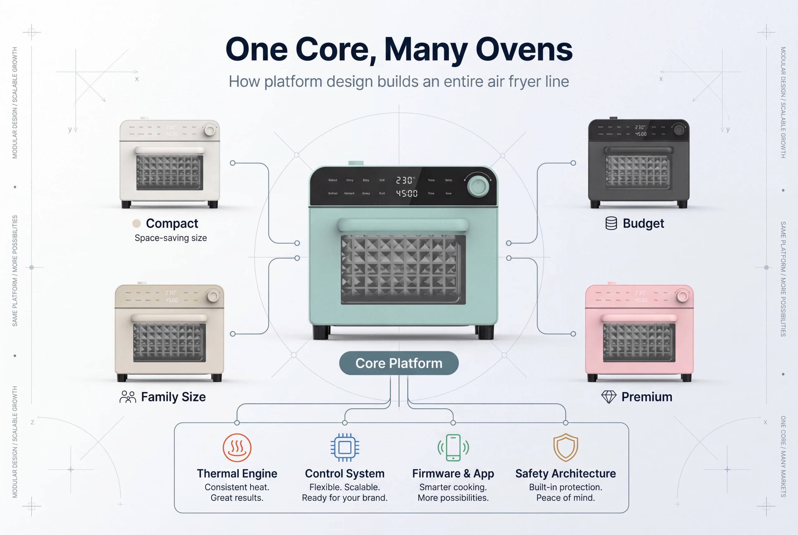 One Core, Many Ovens: How Platform Design Builds an Entire Air Fryer Oven line